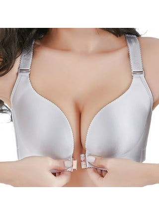 Women Strapless Bra Padded Push Up Bra Sexy Solid Wireless Lingerie  Invisible Brassiere with Adjustable Front Closure Bra 