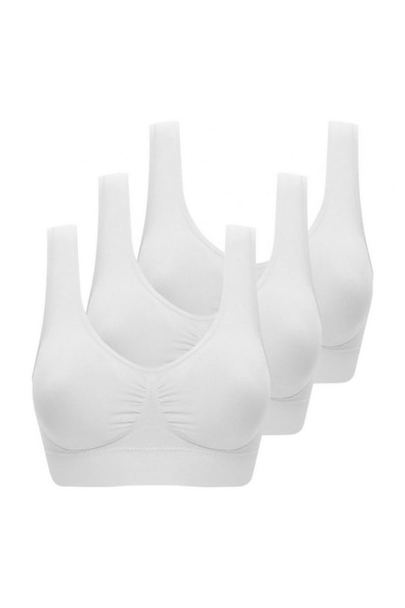 Sports Yoga Bras for Womens,Pretty Comy Push up Padded Brassiere Fitness Underwear Ladies Seamless Bras Stretcy,3Pack/S-6XL