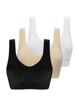 Pretty Comy Sports Bra for Women,Criss-Cross Back Padded Strap Moisture  Absorption Yoga Sports Medium Support Fitness Underwear with Removable Cups,3Pack  