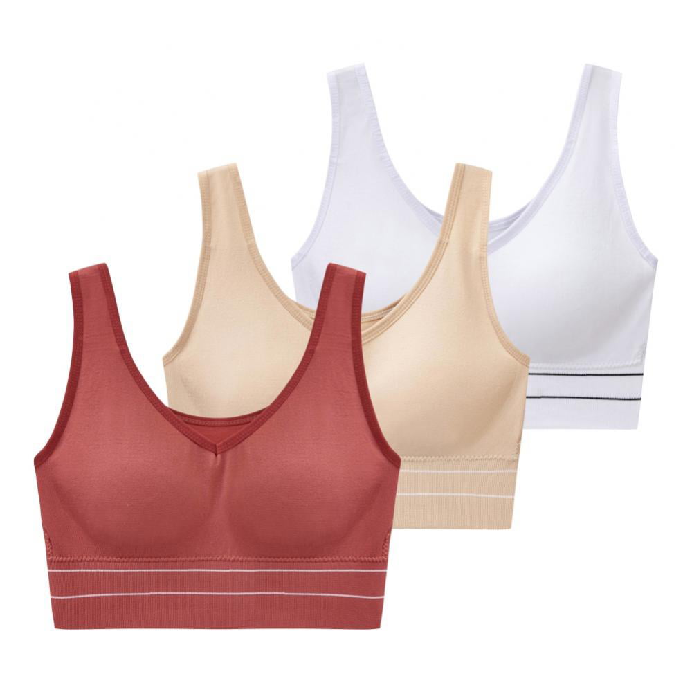 Pretty Comy Comfortable Sleep Bra for Women with Removable Pads -  3Pack/Size S-3XL