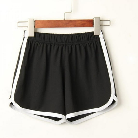 Pretty Comy Women's High Waist Beach Shorts Sports Running Yoga Shorts Pants Black XL