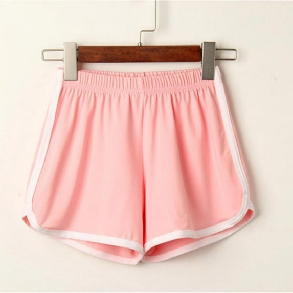 Pretty Comy Women's High Waist Beach Shorts Sports Running Yoga Shorts Pants Pink XL