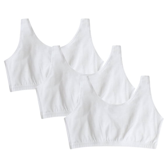 Pretty Comy Women's Sports Tank Top Bras 3-Pack,White - 2XL
