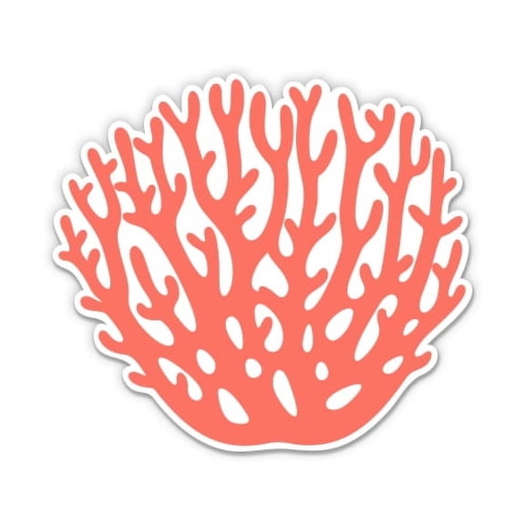 Pretty Coral - 5" Vinyl Sticker - For Car Laptop I-Pad - Waterproof Decal