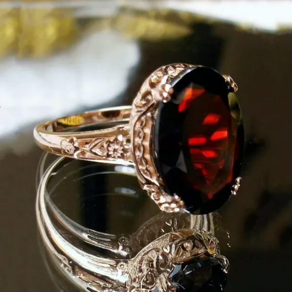 Pretty Cubic Zircon 18k Yellow Gold Plated Ring Engagement Jewelry Sz 6-10