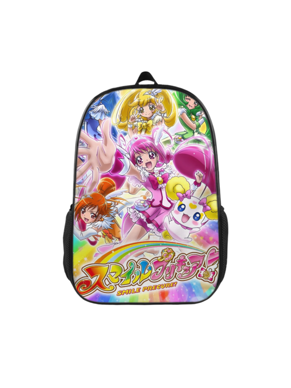 Pretty Cure Printed Backpack FSMYJJZY Polyester Backpack with Side Pockets, Adjustable Padded Straps for School and Travel