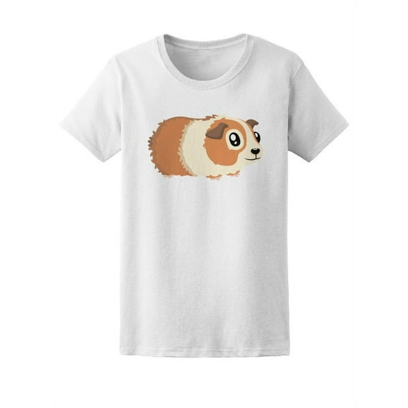 Pretty Cute Happy Guinea Pig T-Shirt Women -Image by Shutterstock, Female x-Large