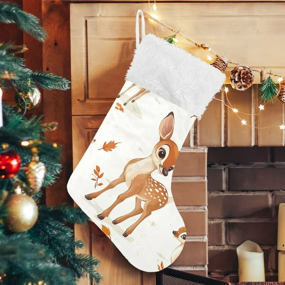 Pretty Deers Large Size Christmas Stockings Xmas Stocking Holiday Party Decorations