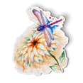 thumbnail image 1 of Pretty Dragonfly with Flower - 5.5" Magnet for Car Locker Refrigerator, 1 of 1
