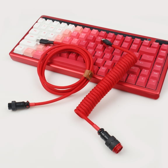 Pretty Durable Aviator Gx16 Braided Usb Coiled Keyboard Cable Usb c to Usb c Mechanical
