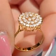 thumbnail image 1 of Pretty Engagement 925 Silver,Gold Plated Ring Women Party Gifts Sz 6-10, 1 of 7