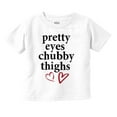 thumbnail image 1 of Pretty Eyes Chubby Thighs Funny Cute Youth T Shirt Tee Girls Infant Toddler Brisco Brands 12M, 1 of 5