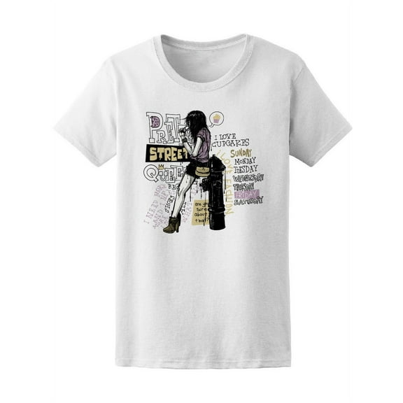 Pretty Fashion Lady Sketch Tee Women's -Image by Shutterstock