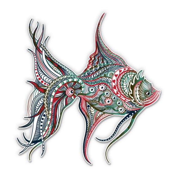 Pretty Fish - 3" Vinyl Sticker - For Car Laptop Water Bottle Phone - Waterproof Decal