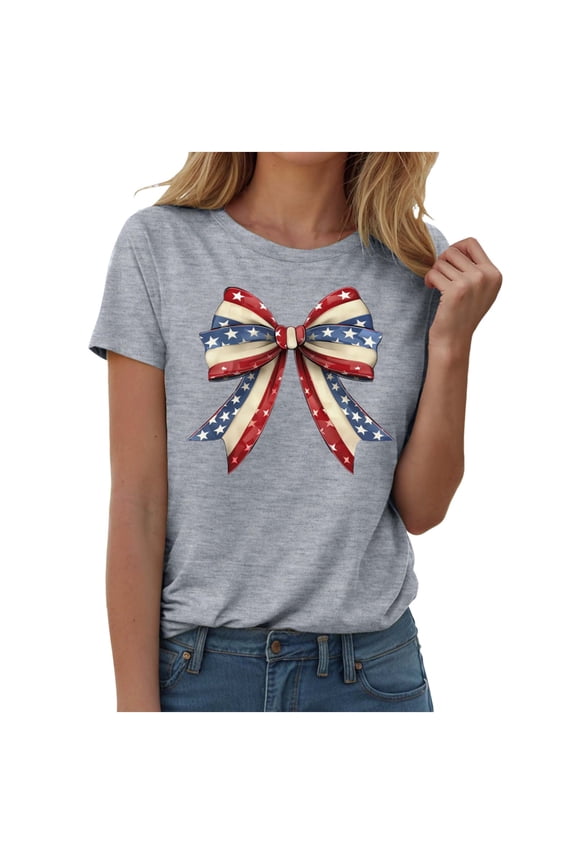 Pretty Flag Heart 1776 2026 July 4th 250th Birthday Womens T-Shirt Grey,XL