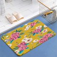thumbnail image 1 of Pretty Floral Yellow Background Pattern Diatomite Bath Mats Bathroom Absorbent Anti Slip Floor Mat Foot Carpet Quick Dry Shower Toilet Rug Doormat Washable, 1 of 5
