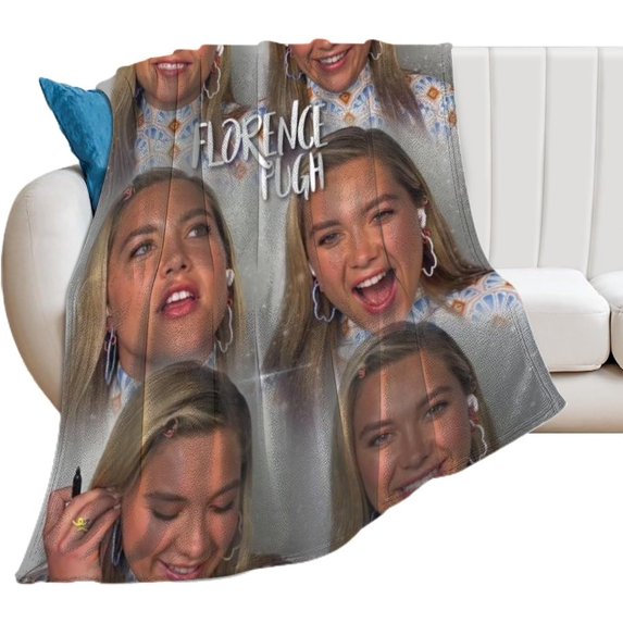 Pretty Florence Pugh Blanket Super Soft Throw Blanket Silky Flannel Lightweight for Sofa, Bed Blanket All Season Use 30""*40""(76 * 100cm)