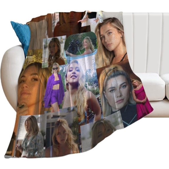 Pretty Florence Pugh Blanket Super Soft Throw Blanket Silky Flannel Lightweight for Sofa, Bed Blanket All Season Use 30""*40""(76 * 100cm)