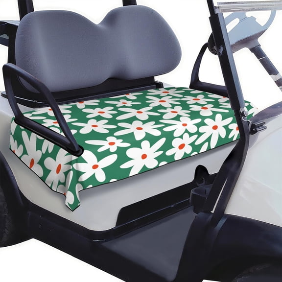 Pretty Flowers Pattern Golf Cart Towel Blanket 51" x 31" for Front Seat Fits EZGO TXT Club Car Precedent Yamaha Comfortable