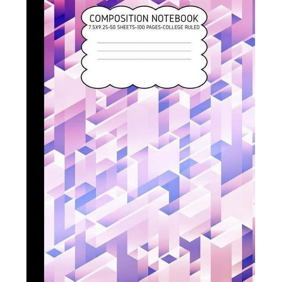 Pretty Girl Press College Ruled Composition Notebooks, 7.5 in x 9.25 in, 50 Sheets