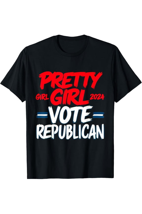 Pretty Girls Vote Republican American Patriotic election2024 T-Shirt