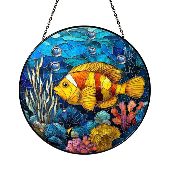 Pretty Harlequin Shrimp Suncatcher Round Circle Panel Present Sun