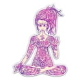 thumbnail image 1 of Pretty Hippie Girl - 3" Vinyl Sticker - For Car Laptop Water Bottle Phone - Waterproof Decal, 1 of 1
