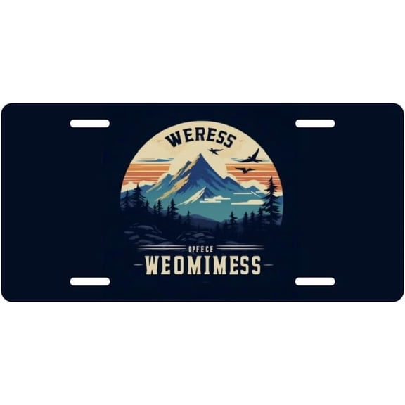 Pretty Hot Air Balloons Mountain Decorative License Plate, Vanity Tag, Metal License Plate, Aluminum Novelty License Plate Home Decor for Men/Women/Boy/Girls 6 X 12 Inch (4 Holes)