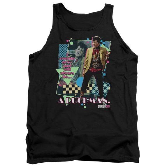 Pretty In Pink A Duckman Adult Tank Top Black