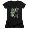 thumbnail image 1 of Pretty In Pink A Duckman Junior Women's V-Neck T-Shirt Black, 1 of 1