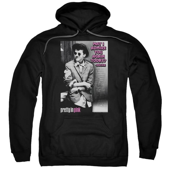 Pretty In Pink Admire Adult Pullover Hoodie Sweatshirt Black