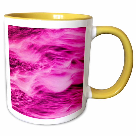 3drose, Pretty in Pink Clouds, 11oz Two-tone Yellow Mug