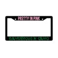 thumbnail image 1 of Pretty In Pink Dangerous In Camo Black Plastic License Plate Frame, 1 of 1