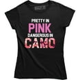 thumbnail image 1 of Pretty In Pink Dangerous In Camo - Cool Deer Hunting Hobby Women's T-Shirt, 1 of 4