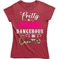 thumbnail image 1 of Pretty In Pink Dangerous In Camo - Cool Deer Hunting Hobby Women's Tee, 1 of 4