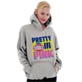 thumbnail image 1 of Pretty In Pink Dubble Bubble Logo Hoodie Sweatshirt Women Brisco Brands S, 1 of 6