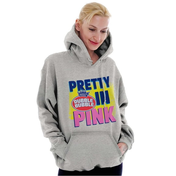 Pretty In Pink Dubble Bubble Logo Hoodie Sweatshirt Women Brisco Brands S