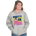 thumbnail image 1 of Pretty In Pink Dubble Bubble Logo Zip Hoodie Sweatshirt Women Brisco Brands S, 1 of 6