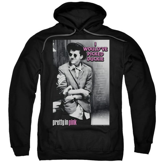 Pretty In Pink I Wouldve Adult Pullover Hoodie Sweatshirt Black