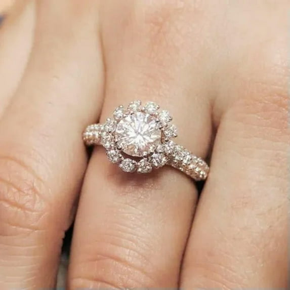 Pretty Jewelry Cubic Zircon 925 Silver Rings Wedding Anniversary Gifts Sz 6-10