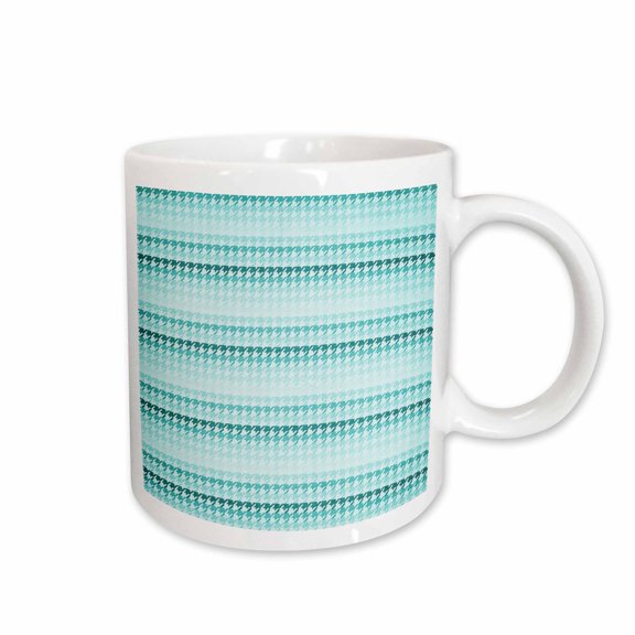 3drose, Pretty Light Blue Houndstooth Pattern, 15oz Mug