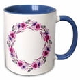 thumbnail image 1 of Pretty Light Pink and Purple Watercolor Roses and Leaves Wreath 15oz Two-Tone Blue Mug mug-252906-11, 1 of 3