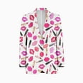 thumbnail image 1 of Pretty Lipstick Lip Prints Lipsticks Pattern Men Blazers Slim Clothing Summer Jacket Man Oversize Daily Suits Tops, 1 of 5