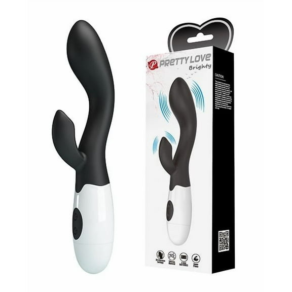 Pretty Love Brighty Rabbit Vibrator, Black