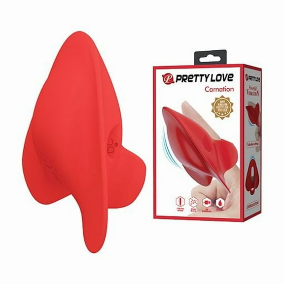 Pretty Love Carnation Manta Ray Finger Vibrator, Red