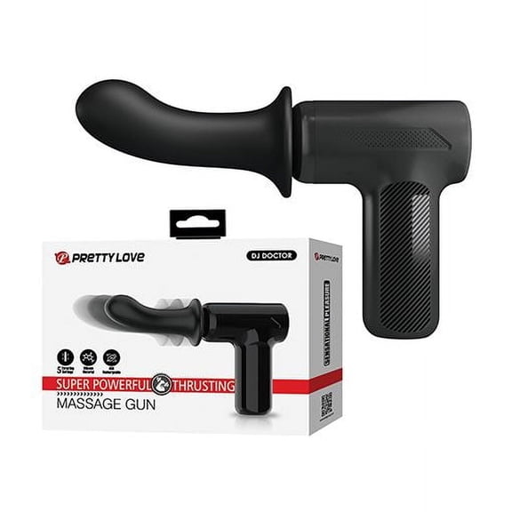 Pretty Love DJ Doctor Thrusting Gun G-Spot Vibrator, Black