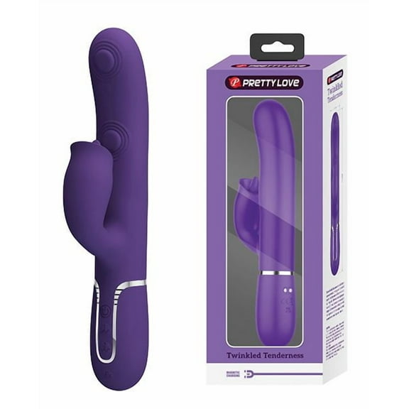 Pretty Love Gigi 3 in 1 Twinkled Tenderness Rabbit Vibrator, Purple
