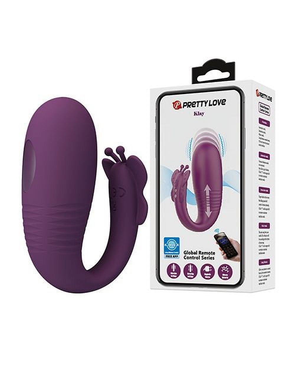 hands free thrusting vibrator Pretty Love Klay Thrusting Hands-Free G-Spot Vibrator with App Control,  Purple