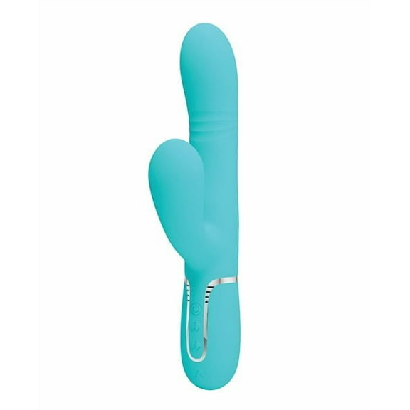 Pretty Love Mariana 4 in 1 Twinkled Tenderness Rabbit Vibrator, Aqua