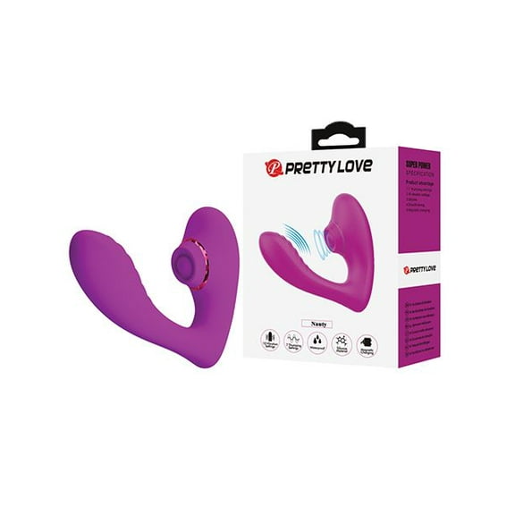 Pretty Love Nauty Thumping & Vibrating G-Spot Vibrator, Fuchsia